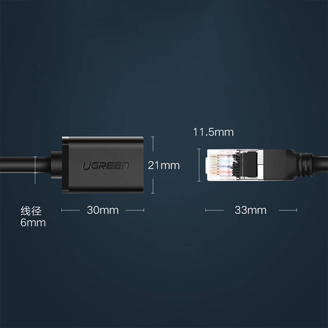 Kabell Zgjatues Ethernet RJ45 Cat 6 F/UTP Ugreen 1m/2m