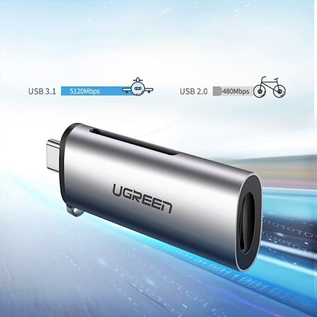 Adaptor Me Porte USB-C  Per Karte TF Dhe SD Ugreen