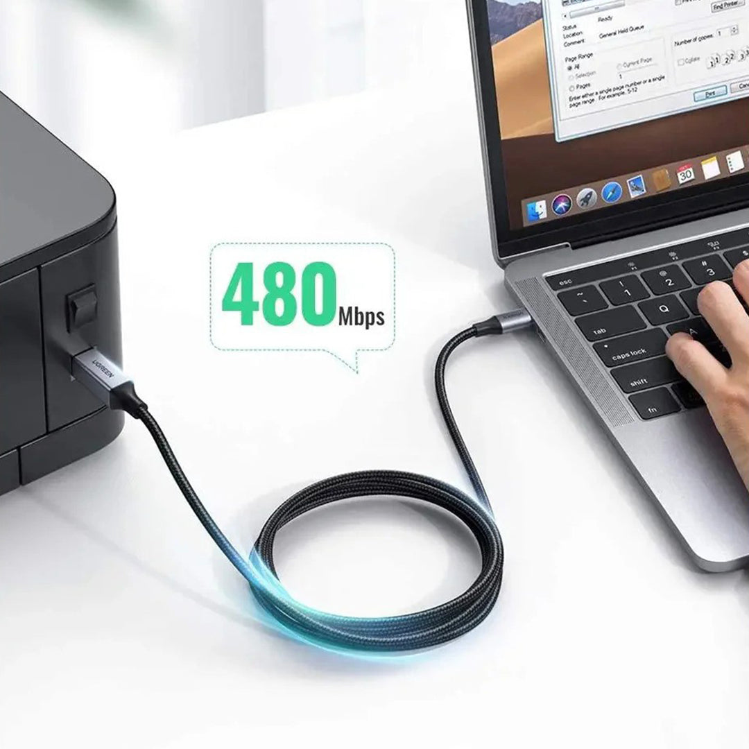 Kabell USB-C (M) Ne USB-B 2.0 (M) 2m Ugreen