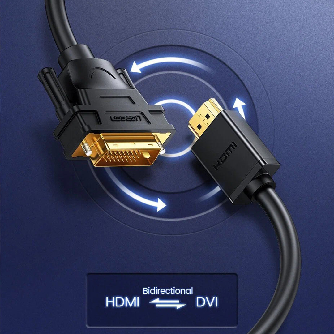 Kabell Adaptor HDMI (M) Ne DVI(24+1) Ugreen