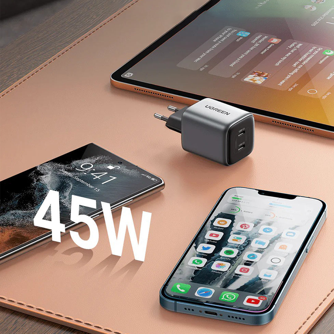 Adaptor Karikimi Gan 45W UGreen Me Dy Porta USB-C