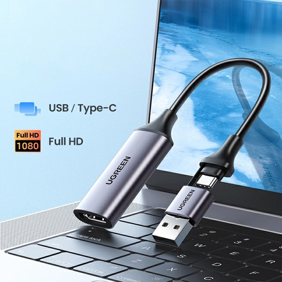 Adaptor Kabell Nga HDMI 4K @60Hz Ne USB-A & USB-C Ugreen