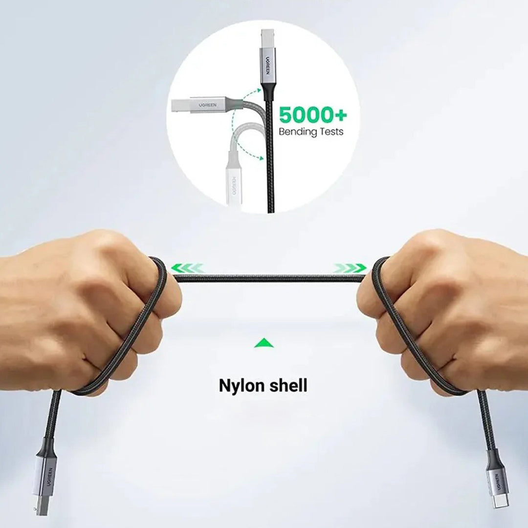 Kabell USB-C (M) Ne USB-B 2.0 (M) 2m Ugreen