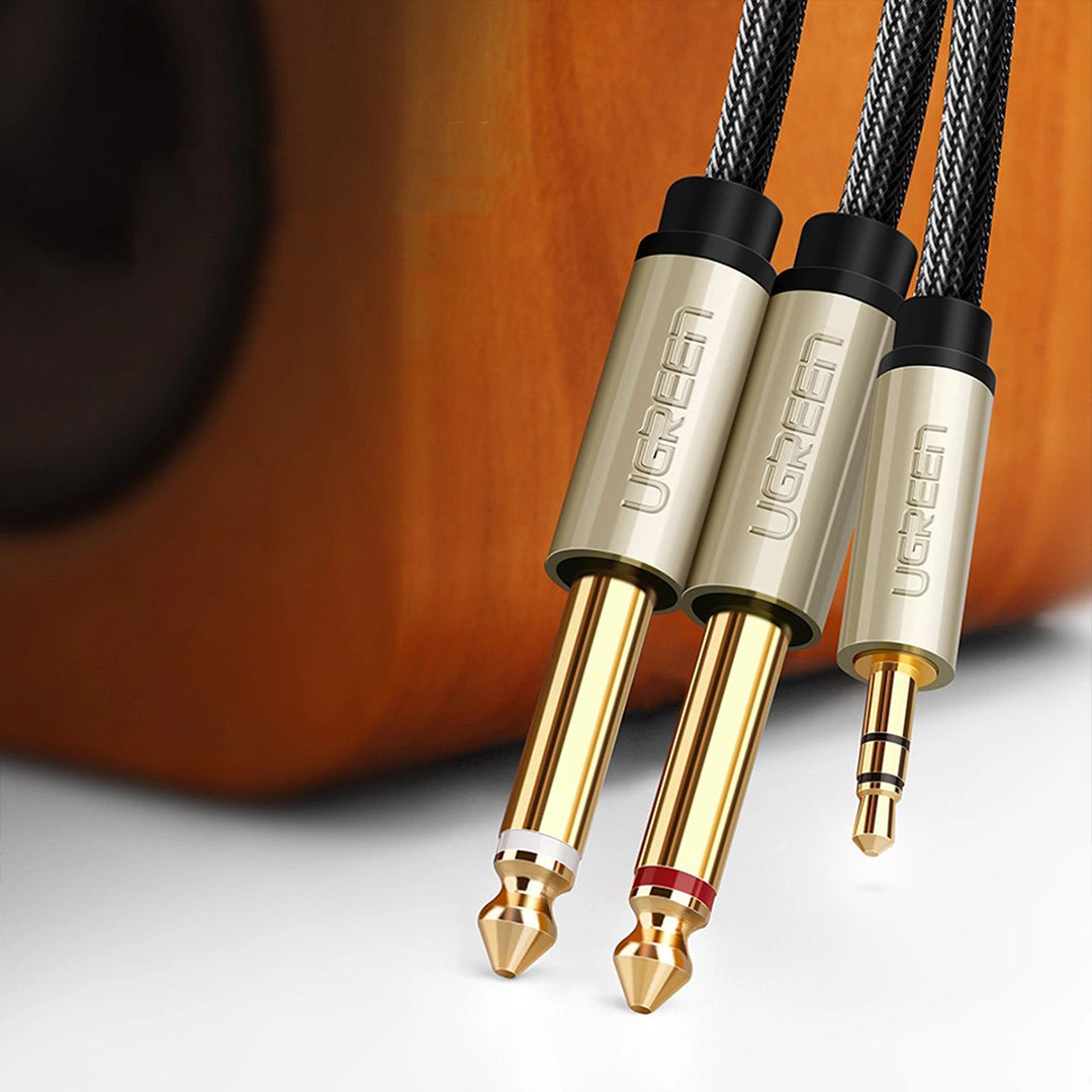 Kabell Audio 3.5mm Ne 2x6.35mm 1m Ugreen