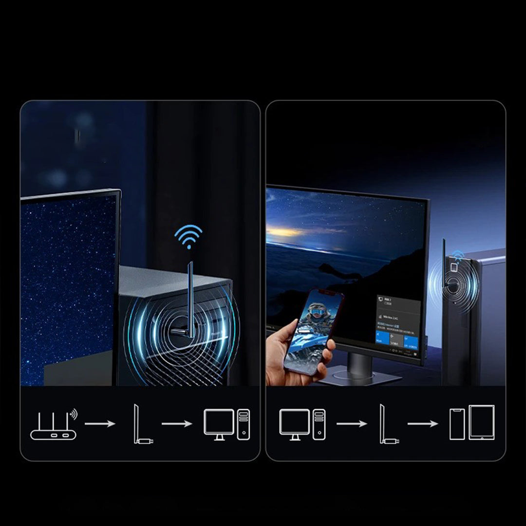 Adaptor Wi-Fi 6 Dual Band Bluetooth 5.4 Ugreen