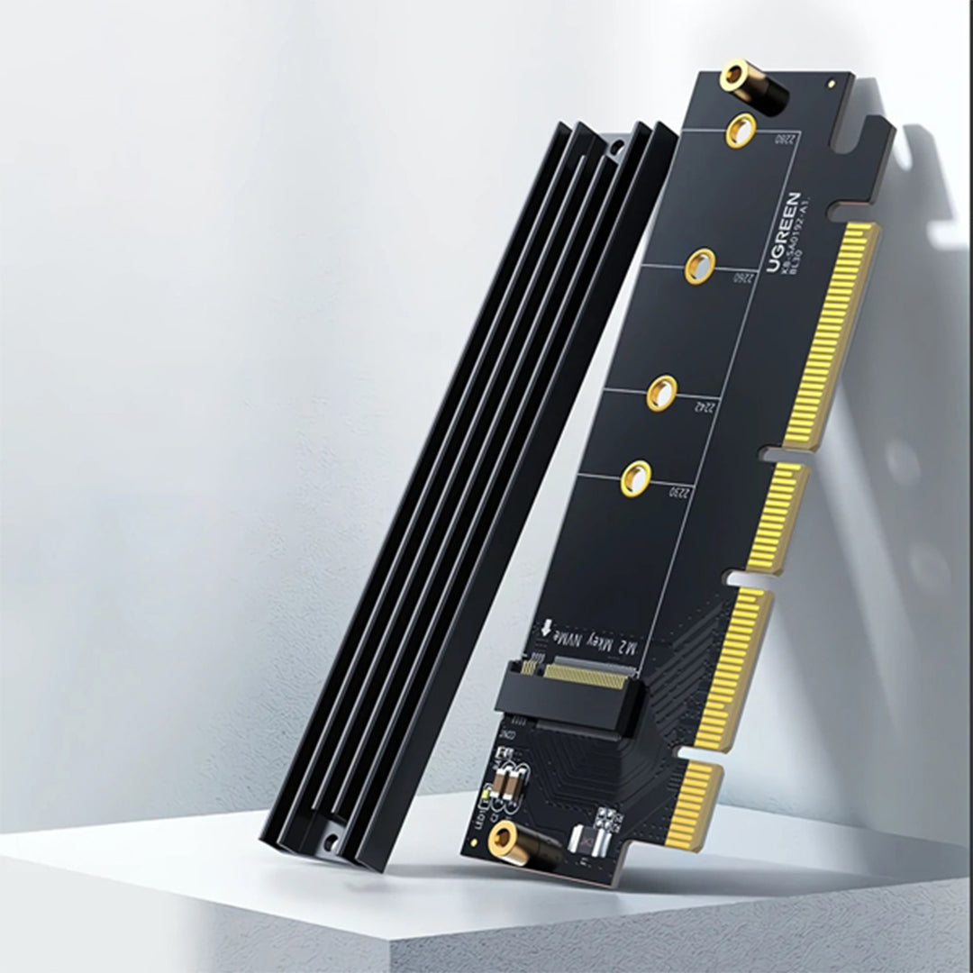 Adaptor PCIe Per SSD M.2 NVMe Me Shpejtesi 64Gbps Ugreen