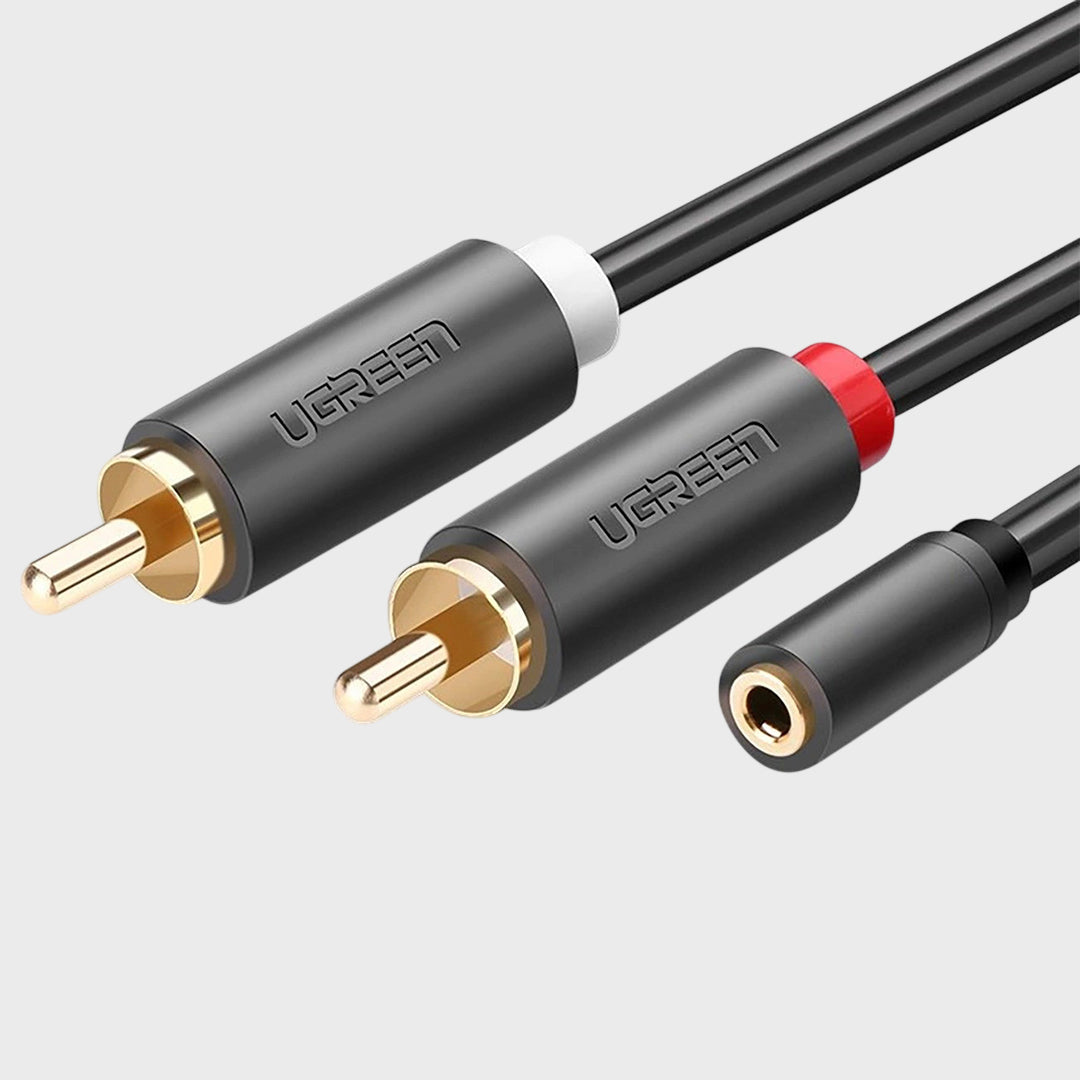 Kabell Audio 3.5mm (F) Ne 2RCA (M) 1m Ugreen