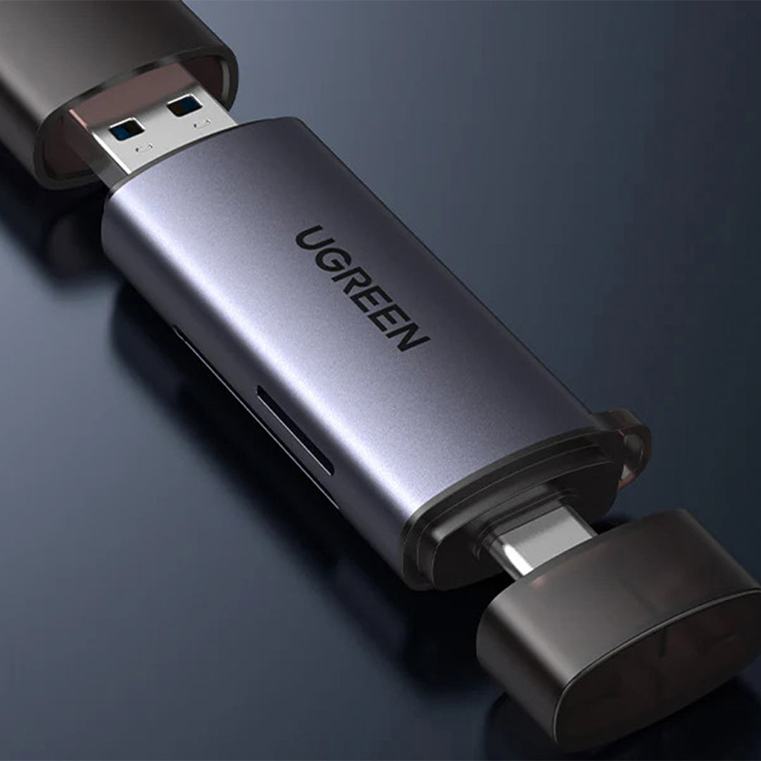 Adaptor Me Portë USB-A Dhe USB-C Për Kartë TF Dhe SD