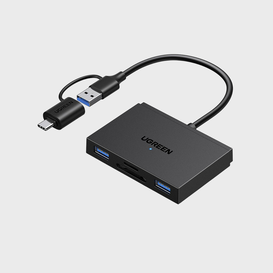 Adaptor HUB 4 Ne 1 Dhe Lexues Karte SD/TF UGreen