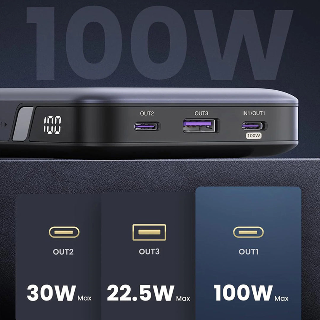 Bateri E Jashtme UGreen 20000mAh 100W Me 3 Porta