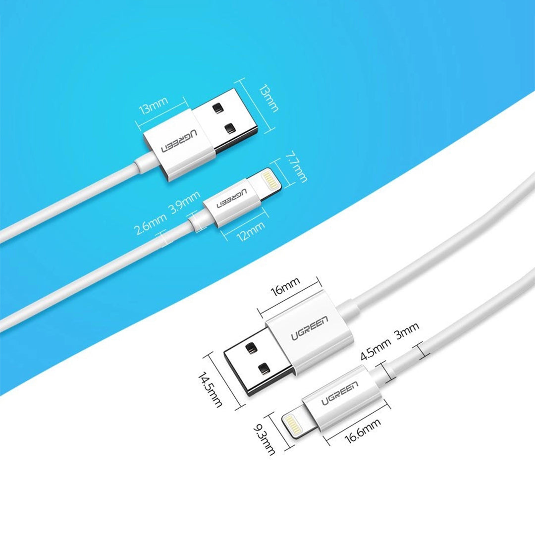 Kabell USB-A Ne Lightning MFi 2.4A UGreen
