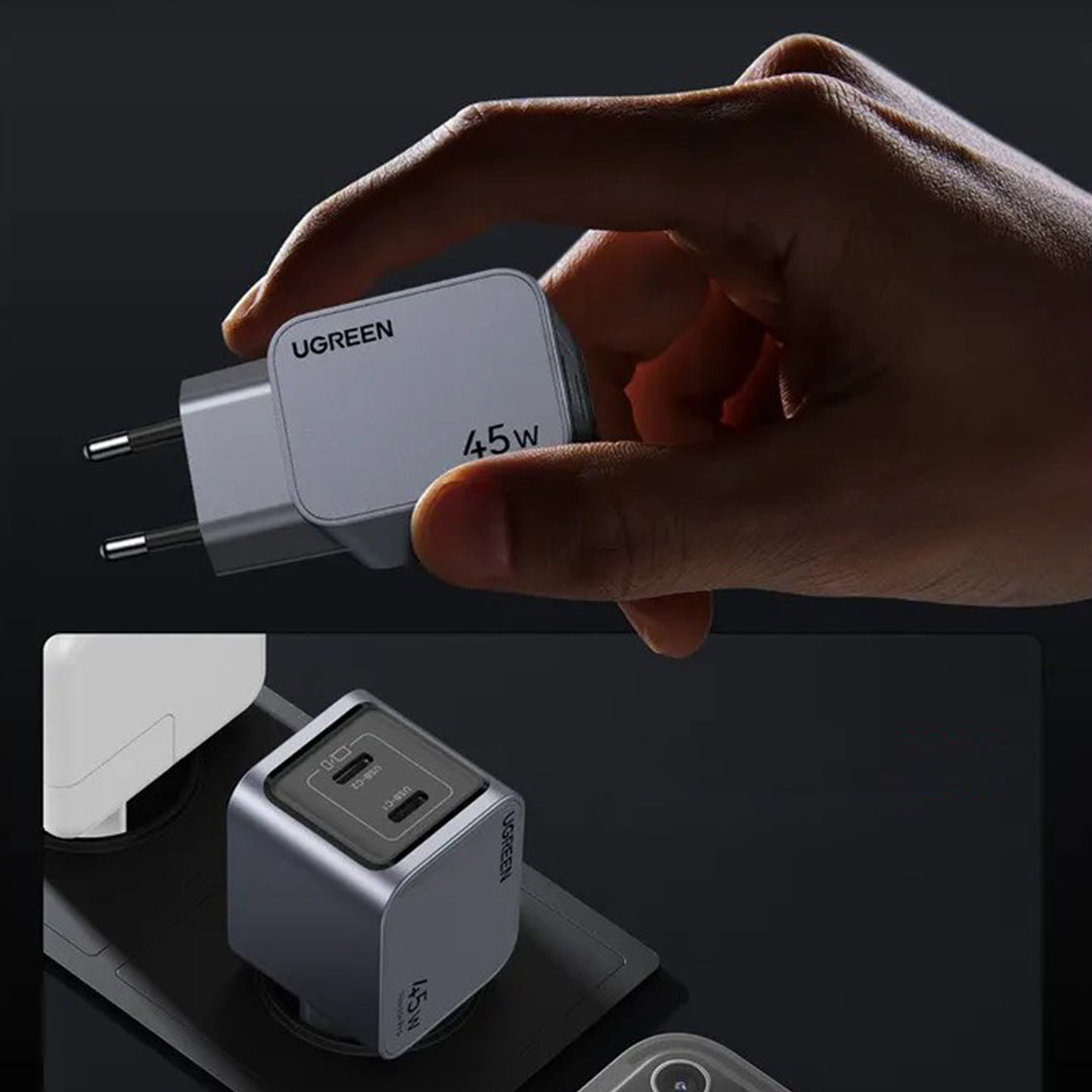 Adaptor Karikimi Nexode Pro 45W UGreen Me 2 Porta USB-C