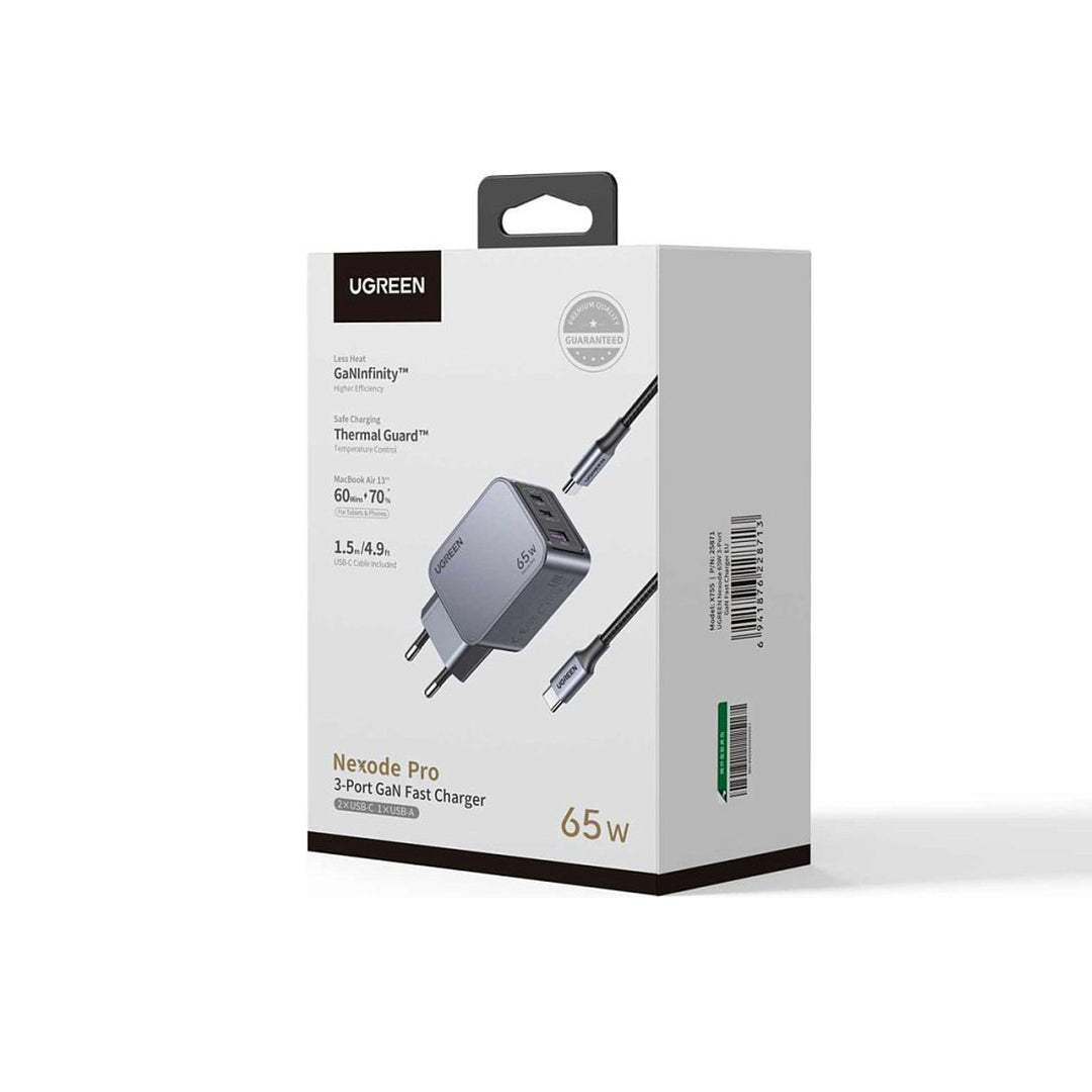 Adaptor Karikimi Nexode Pro 65W UGreen Me Porte USB-A & 2xUSB-C